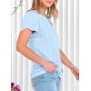 image:imageANRABESS Womens Tops Summer Eyelet Petal Short Sleeve T Shirts Dressy Casual Blouses Ladies Basic Tees 2026 Spring ClothesSky Blue
