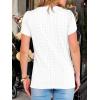 image:imageANRABESS Womens Tops Summer Eyelet Petal Short Sleeve T Shirts Dressy Casual Blouses Ladies Basic Tees 2026 Spring ClothesWhite