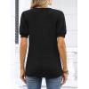 image:imageANRABESS Womens Tops Summer Sweaters Dressy Casual V Neck Tunic Blouses Short Sleeve Basic Tee Shirts 2026 Trendy ClothesBlack