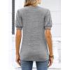 image:imageANRABESS Womens Tops Summer Sweaters Dressy Casual V Neck Tunic Blouses Short Sleeve Basic Tee Shirts 2026 Trendy ClothesGray