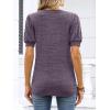 image:imageANRABESS Womens Tops Summer Sweaters Dressy Casual V Neck Tunic Blouses Short Sleeve Basic Tee Shirts 2026 Trendy ClothesPurple