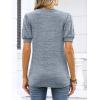 image:imageANRABESS Womens Tops Summer Sweaters Dressy Casual V Neck Tunic Blouses Short Sleeve Basic Tee Shirts 2026 Trendy ClothesSky Blue