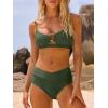 image:imageANRABESS Womens Triangle Bikini Sets O Ring Cut Out Two Piece Swimsuit Mid Rise Cute 2026 Summer Beach Cheeky Bathing SuitsArmy Green