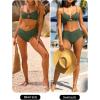 image:imageANRABESS Womens Triangle Bikini Sets O Ring Cut Out Two Piece Swimsuit Mid Rise Cute 2026 Summer Beach Cheeky Bathing SuitsArmy Green
