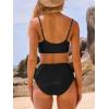 image:imageANRABESS Womens Triangle Bikini Sets O Ring Cut Out Two Piece Swimsuit Mid Rise Cute 2026 Summer Beach Cheeky Bathing SuitsBlack