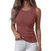 image:imageANRABESS High Neck Tank Tops for Women Sleeveless Shirts Summer 2026 Basic Soft Slim Fit Racerback Trendy Casual OutfitsRust Orange