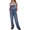 image:imageANRABESS Womens Denim Overalls Loose Fit Adjustable Strap Summer Gardening Casual amp Work Jean JumpsuitA Washed Blue