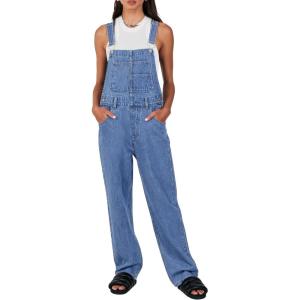 image:imageANRABESS Womens Denim Overalls Loose Fit Adjustable Strap Summer Gardening Casual amp Work Jean JumpsuitB Washed Blue