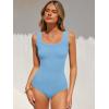 image:imageANRABESS Bodysuits for Women Summer Ribbed Knit Scoop Neck Sleeveless Sexy Slim Fitted Tank Tops 2026 Teen Girls Body SuitsSky Blue