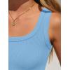 image:imageANRABESS Bodysuits for Women Summer Ribbed Knit Scoop Neck Sleeveless Sexy Slim Fitted Tank Tops 2026 Teen Girls Body SuitsSky Blue