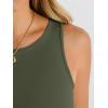 image:imageANRABESS Bodysuits for Women Summer Sleeveless Slim Fitted Crew Neck Bodysuit Tank Tops 2026 Sexy Going Out Trendy OutfitsArmy Green