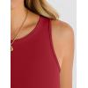 image:imageANRABESS Bodysuits for Women Summer Sleeveless Slim Fitted Crew Neck Bodysuit Tank Tops 2026 Sexy Going Out Trendy OutfitsRed