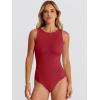 image:imageANRABESS Bodysuits for Women Summer Sleeveless Slim Fitted Crew Neck Bodysuit Tank Tops 2026 Sexy Going Out Trendy OutfitsRed