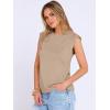 image:imageANRABESS Business Casual Tops for Womens Cap Sleeve Summer Dressy Shirts 2026 Trendy Work Office Outfits ClothingAlmond