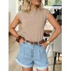 image:imageANRABESS Business Casual Tops for Womens Cap Sleeve Summer Dressy Shirts 2026 Trendy Work Office Outfits ClothingAlmond