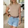 image:imageANRABESS Business Casual Tops for Womens Cap Sleeve Summer Dressy Shirts 2026 Trendy Work Office Outfits ClothingAlmond