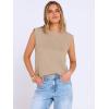 image:imageANRABESS Business Casual Tops for Womens Cap Sleeve Summer Dressy Shirts 2026 Trendy Work Office Outfits ClothingAlmond