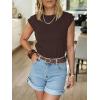 image:imageANRABESS Business Casual Tops for Womens Cap Sleeve Summer Dressy Shirts 2026 Trendy Work Office Outfits ClothingDark Coffee