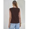 image:imageANRABESS Business Casual Tops for Womens Cap Sleeve Summer Dressy Shirts 2026 Trendy Work Office Outfits ClothingDark Coffee