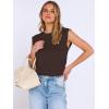 image:imageANRABESS Business Casual Tops for Womens Cap Sleeve Summer Dressy Shirts 2026 Trendy Work Office Outfits ClothingDark Coffee