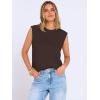 image:imageANRABESS Business Casual Tops for Womens Cap Sleeve Summer Dressy Shirts 2026 Trendy Work Office Outfits ClothingDark Coffee