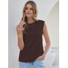 image:imageANRABESS Business Casual Tops for Womens Cap Sleeve Summer Dressy Shirts 2026 Trendy Work Office Outfits ClothingDark Coffee