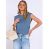 image:imageANRABESS Business Casual Tops for Womens Cap Sleeve Summer Dressy Shirts 2026 Trendy Work Office Outfits ClothingDeep Blue