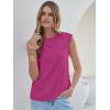 image:imageANRABESS Business Casual Tops for Womens Cap Sleeve Summer Dressy Shirts 2026 Trendy Work Office Outfits ClothingHot Pink
