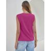 image:imageANRABESS Business Casual Tops for Womens Cap Sleeve Summer Dressy Shirts 2026 Trendy Work Office Outfits ClothingHot Pink
