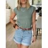 image:imageANRABESS Business Casual Tops for Womens Cap Sleeve Summer Dressy Shirts 2026 Trendy Work Office Outfits ClothingLight Green