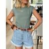 image:imageANRABESS Business Casual Tops for Womens Cap Sleeve Summer Dressy Shirts 2026 Trendy Work Office Outfits ClothingLight Green