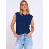 image:imageANRABESS Business Casual Tops for Womens Cap Sleeve Summer Dressy Shirts 2026 Trendy Work Office Outfits ClothingNavy Blue