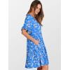 image:imageANRABESS Dresses for Women Summer 2026 V Neck Ruffle Sleeve A Line Tiered Flowy Casual Trendy Mini Beach Dress with PocketsBlue Pink Floral