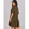 image:imageANRABESS Dresses for Women Summer 2026 V Neck Ruffle Sleeve A Line Tiered Flowy Casual Trendy Mini Beach Dress with PocketsCoffee