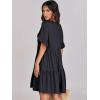 image:imageANRABESS Dresses for Women Summer 2026 V Neck Ruffle Sleeve A Line Tiered Flowy Casual Trendy Mini Beach Dress with PocketsDeep Navy Blue