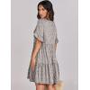 image:imageANRABESS Dresses for Women Summer 2026 V Neck Ruffle Sleeve A Line Tiered Flowy Casual Trendy Mini Beach Dress with PocketsKhaki Polka Dot Gray