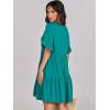 image:imageANRABESS Dresses for Women Summer 2026 V Neck Ruffle Sleeve A Line Tiered Flowy Casual Trendy Mini Beach Dress with PocketsLake Green