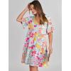 image:imageANRABESS Dresses for Women Summer 2026 V Neck Ruffle Sleeve A Line Tiered Flowy Casual Trendy Mini Beach Dress with PocketsMulticolour Floral
