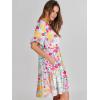 image:imageANRABESS Dresses for Women Summer 2026 V Neck Ruffle Sleeve A Line Tiered Flowy Casual Trendy Mini Beach Dress with PocketsMulticolour Floral