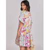 image:imageANRABESS Dresses for Women Summer 2026 V Neck Ruffle Sleeve A Line Tiered Flowy Casual Trendy Mini Beach Dress with PocketsMulticolour Floral