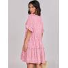 image:imageANRABESS Dresses for Women Summer 2026 V Neck Ruffle Sleeve A Line Tiered Flowy Casual Trendy Mini Beach Dress with PocketsPink Floral