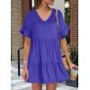 image:imageANRABESS Dresses for Women Summer 2026 V Neck Ruffle Sleeve A Line Tiered Flowy Casual Trendy Mini Beach Dress with PocketsRoyal Blue