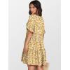 image:imageANRABESS Dresses for Women Summer 2026 V Neck Ruffle Sleeve A Line Tiered Flowy Casual Trendy Mini Beach Dress with PocketsYellow Red White Floral