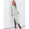 image:imageANRABESS Long Sleeve Midi Dresses for Women Fall Fashion Casual Vacation Crewneck Loose Split Striped Long Tshirts DressFloral Colorful