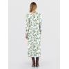 image:imageANRABESS Long Sleeve Midi Dresses for Women Fall Fashion Casual Vacation Crewneck Loose Split Striped Long Tshirts DressFloral Colorful