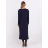 image:imageANRABESS Long Sleeve Midi Dresses for Women Fall Fashion Casual Vacation Crewneck Loose Split Striped Long Tshirts DressNavy Blue