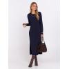 image:imageANRABESS Long Sleeve Midi Dresses for Women Fall Fashion Casual Vacation Crewneck Loose Split Striped Long Tshirts DressNavy Blue