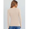 image:imageANRABESS Long Sleeve Shirts for Women V Neck Ribbed Knit Fitted Fall Basic Tshirts Going Out Tops 2026 Casual Trendy ClothesBeige