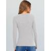 image:imageANRABESS Long Sleeve Shirts for Women V Neck Ribbed Knit Fitted Fall Basic Tshirts Going Out Tops 2026 Casual Trendy ClothesBright Grey