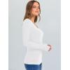 image:imageANRABESS Long Sleeve Shirts for Women V Neck Ribbed Knit Fitted Fall Basic Tshirts Going Out Tops 2026 Casual Trendy ClothesWhite